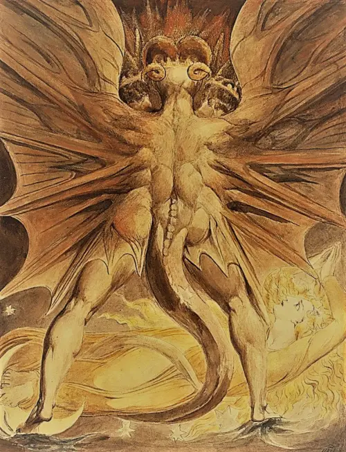 "The Great Red Dragon and the Woman Clothed in the Sun" by William Blake